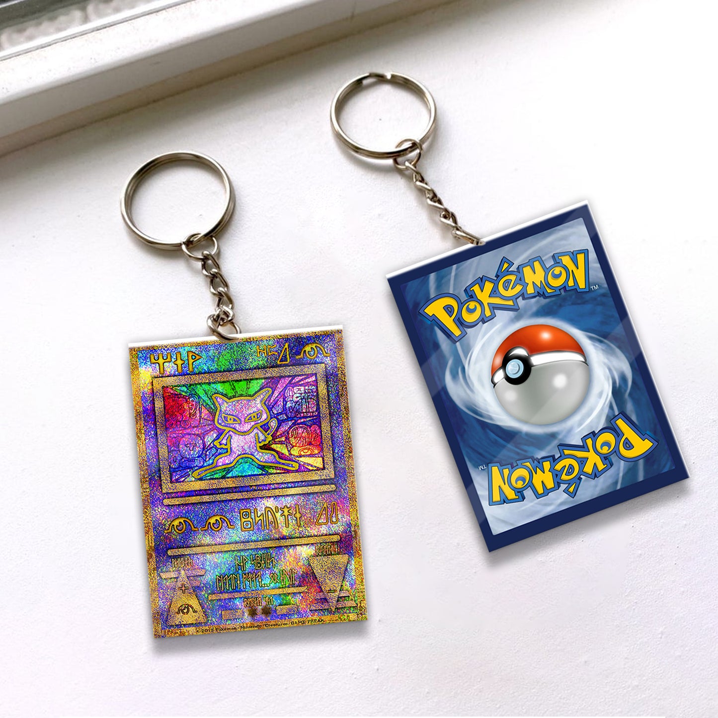 PKM Ancient Mew Custom Keychain