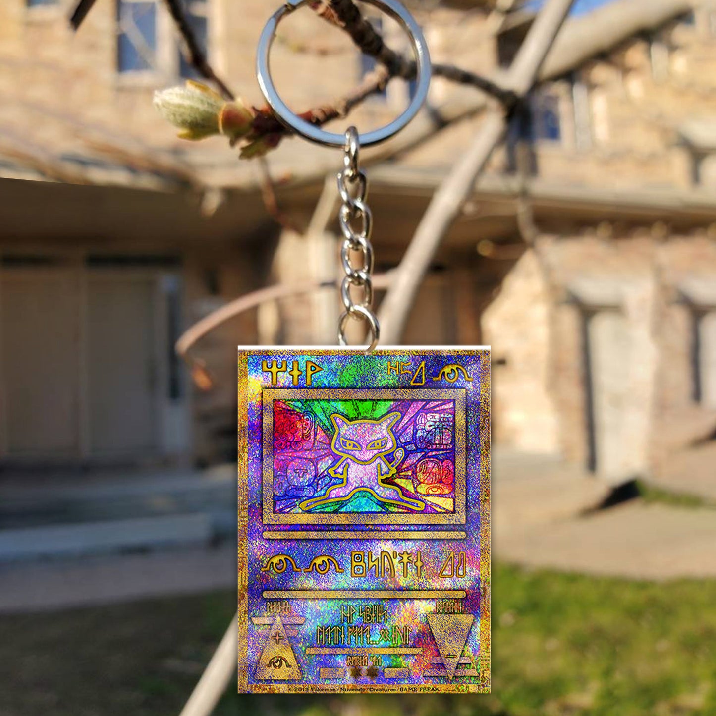 PKM Ancient Mew Custom Keychain