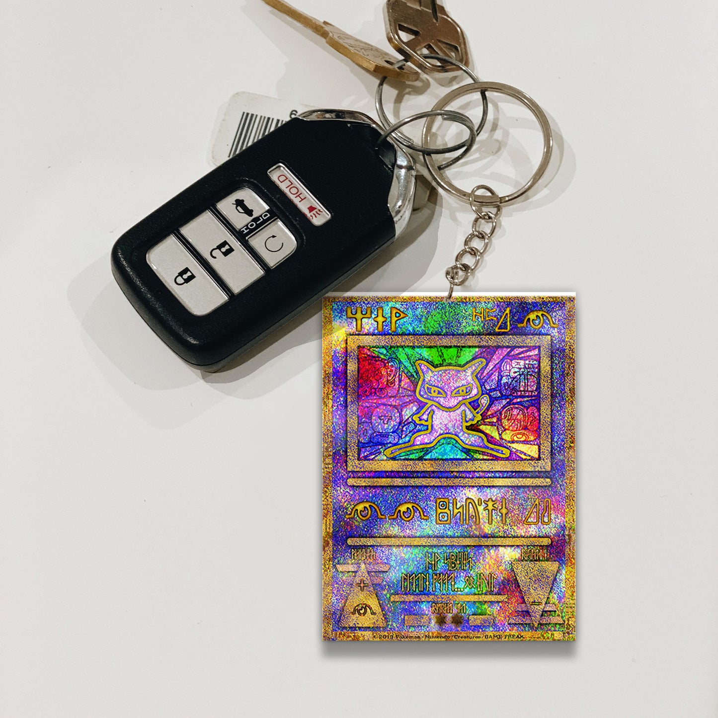 PKM Ancient Mew Custom Keychain