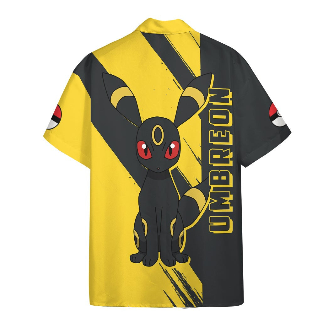 Anime Pkm Umbreon Custom Hawaii Button Shirt