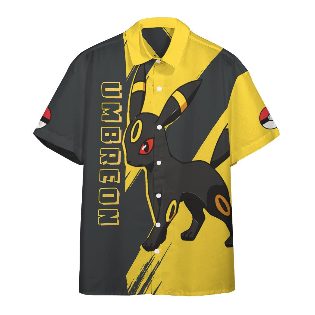 Anime Pkm Umbreon Custom Hawaii Button Shirt