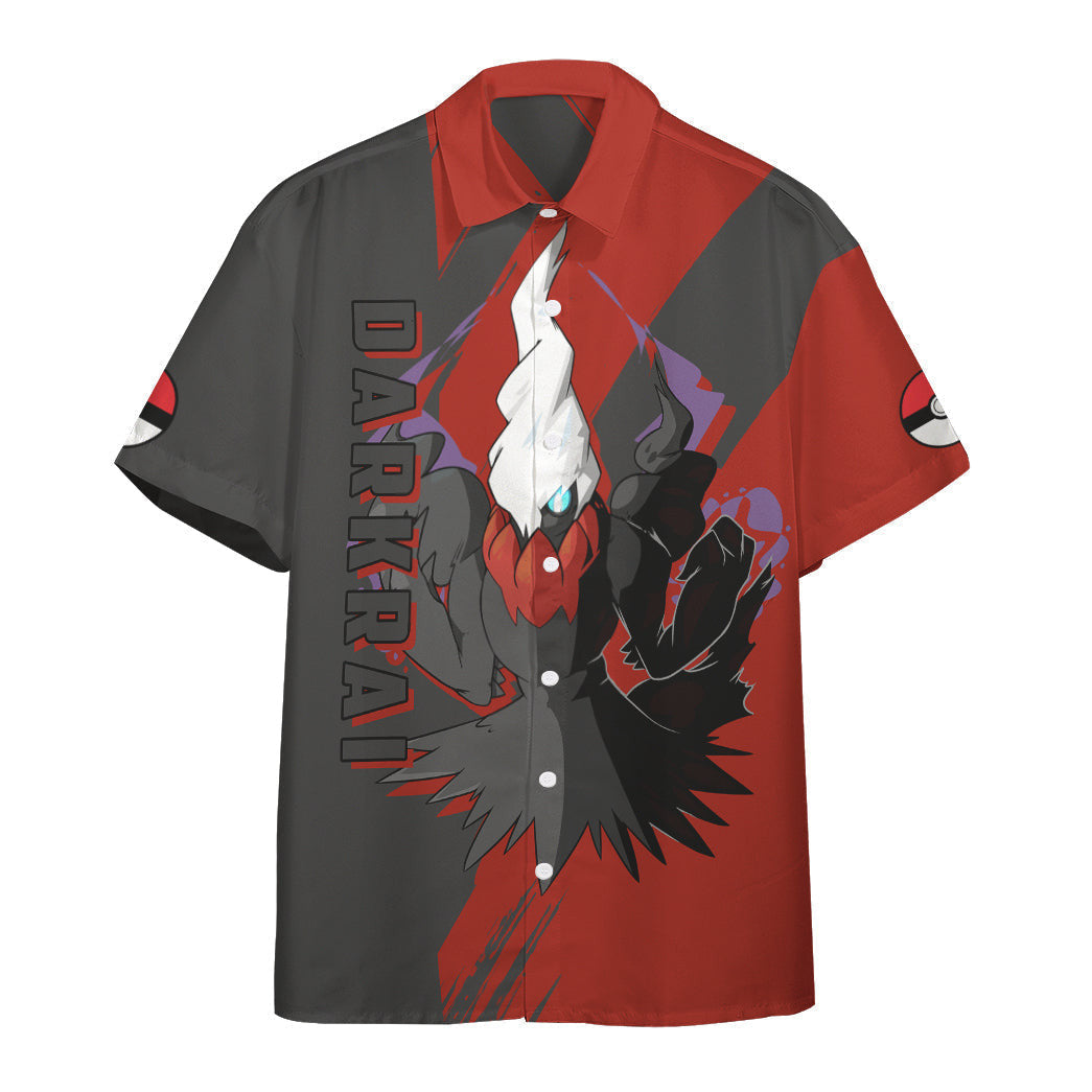 Anime Pkm Darkrai Custom Hawaii Button Shirt