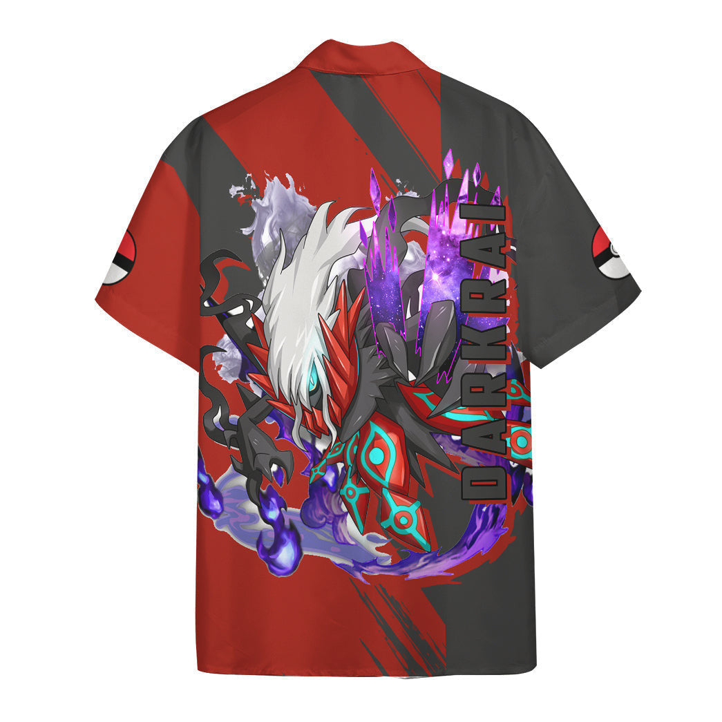 Anime Pkm Darkrai Custom Hawaii Button Shirt