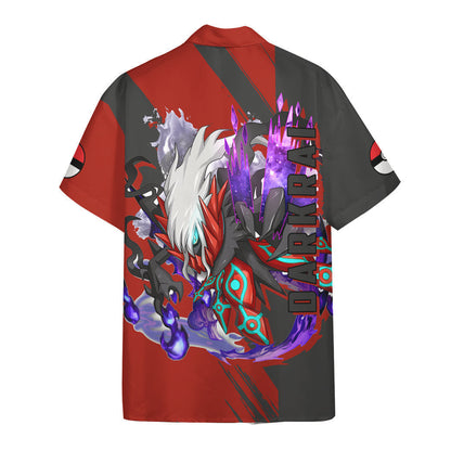 Anime Pkm Darkrai Custom Hawaii Button Shirt