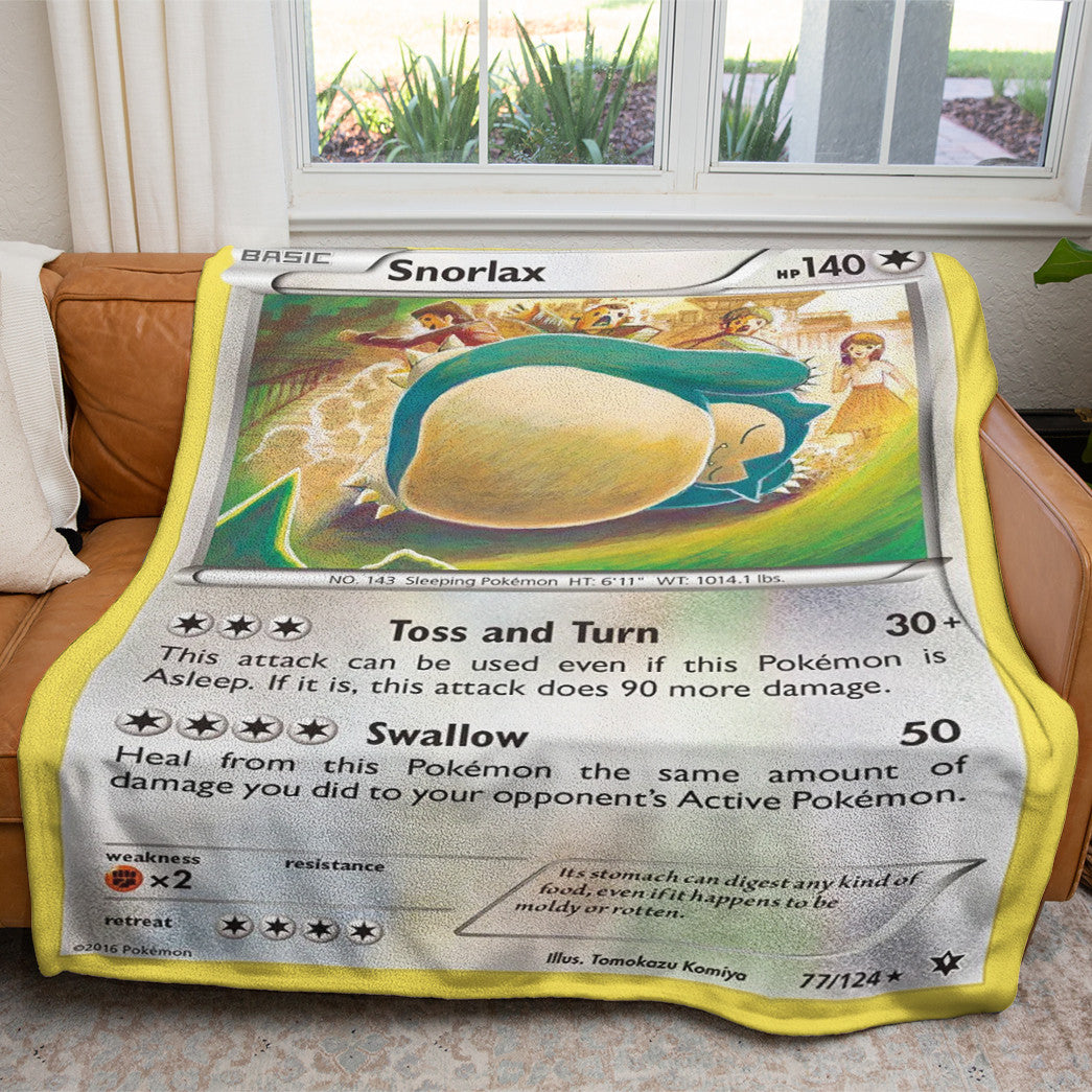 Snorlax Custom 2-Side Printed Thicken Soft Blanket