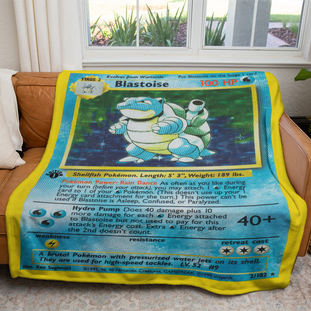 Blastoise Custom 2-Side Printed Thicken Soft Blanket