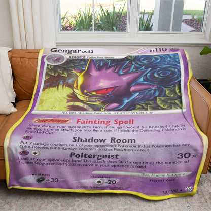 Gengar Stormfront Custom 2-Side Printed Thicken Soft Blanket