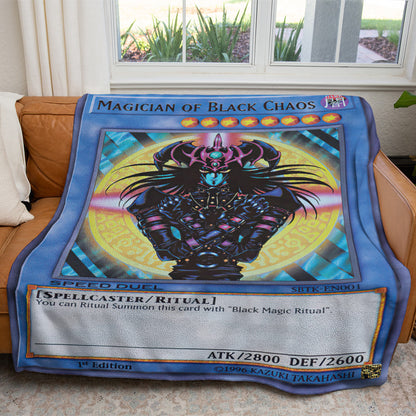 YGO Magician Of Black Chaos Custom 2-Side Printed Thicken Soft Blanket