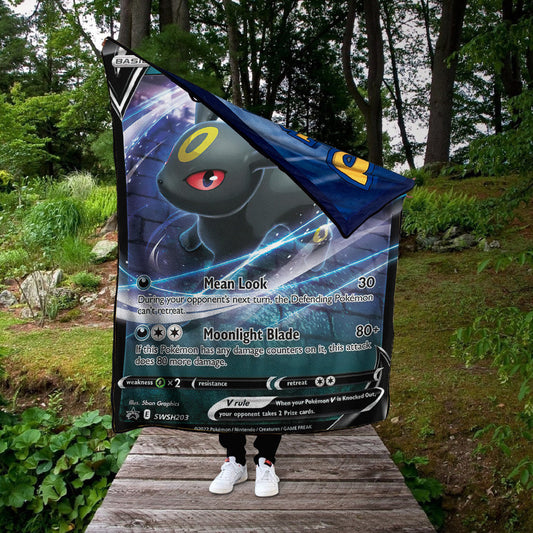 Umbreon V 2022 Custom 2-Side Printed Thicken Soft Blanket