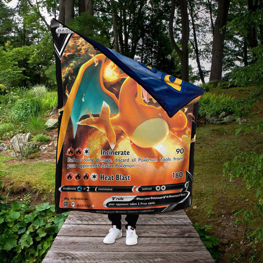 Charizard V 2022 Custom 2-Side Printed Thicken Soft Blanket