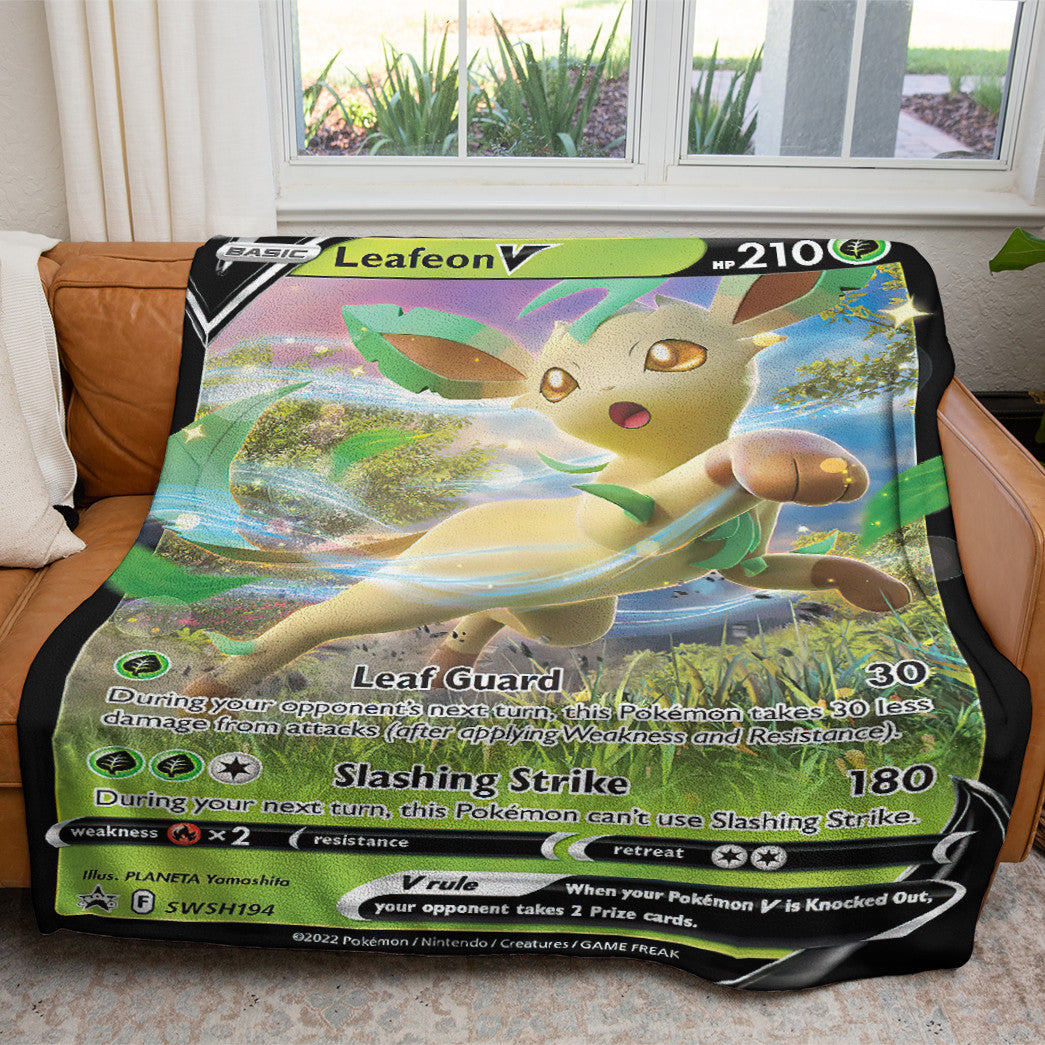 Leafeon V 2022 Custom 2-Side Printed Thicken Soft Blanket