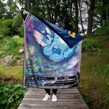 Vaporeon V 2022 Custom 2-Side Printed Thicken Soft Blanket