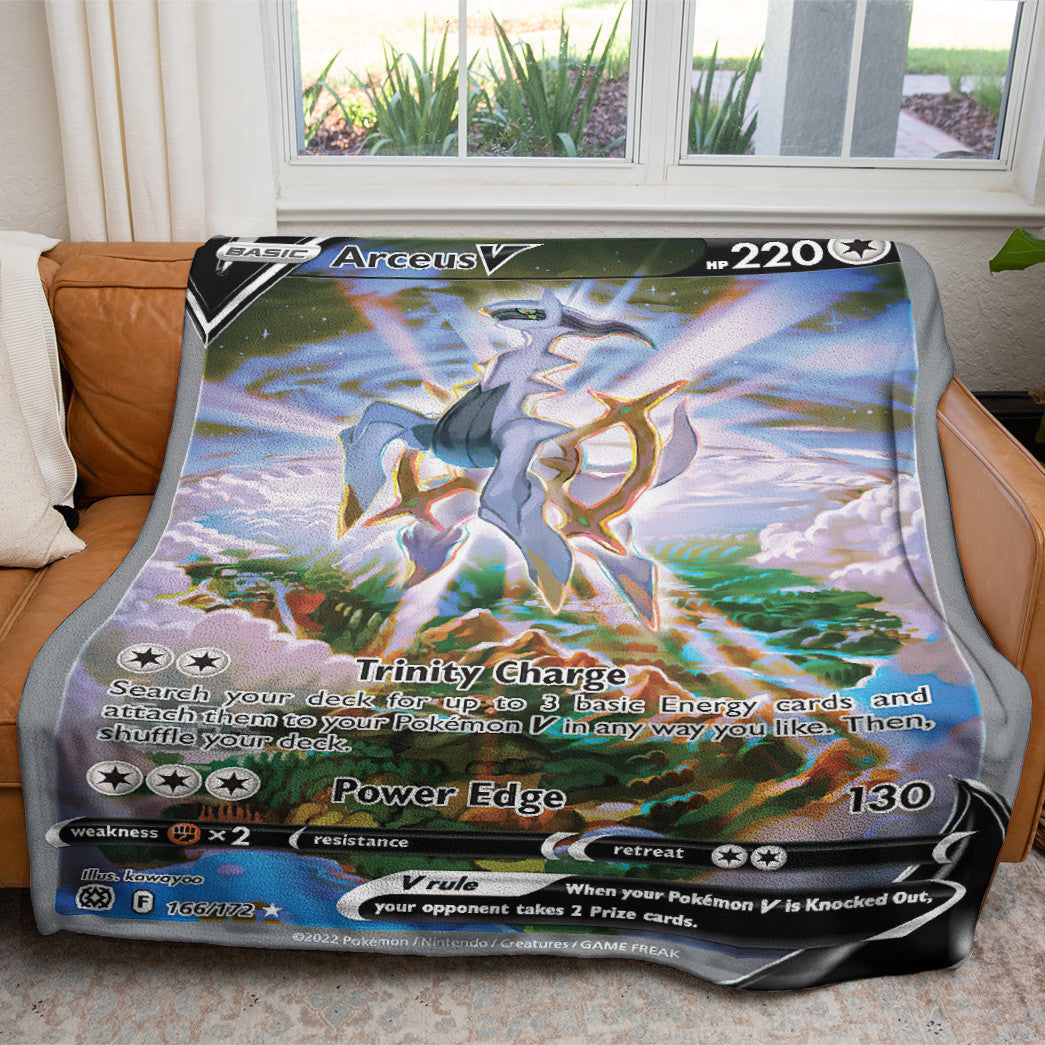 Arceus V 2022 Custom 2-Side Printed Thicken Soft Blanket