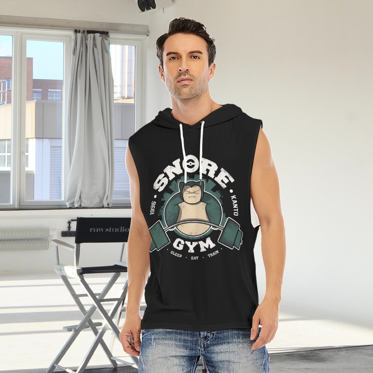 Snore Gym Custom Men's Hooded Tank Top