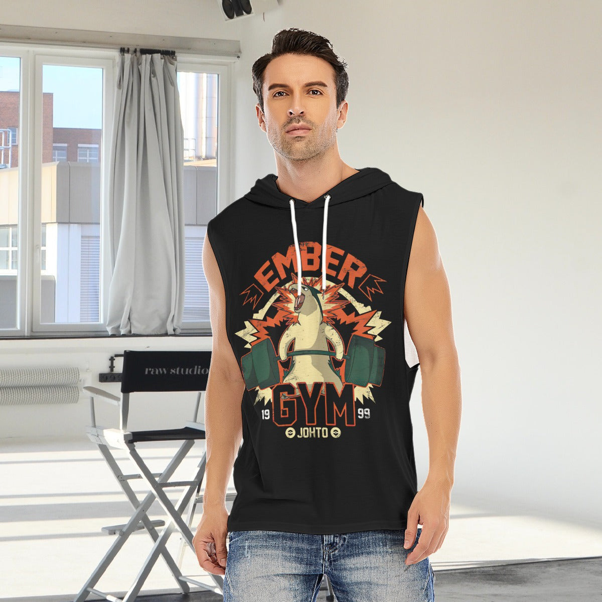 Ember Gym Custom Men's Hooded Tank Top