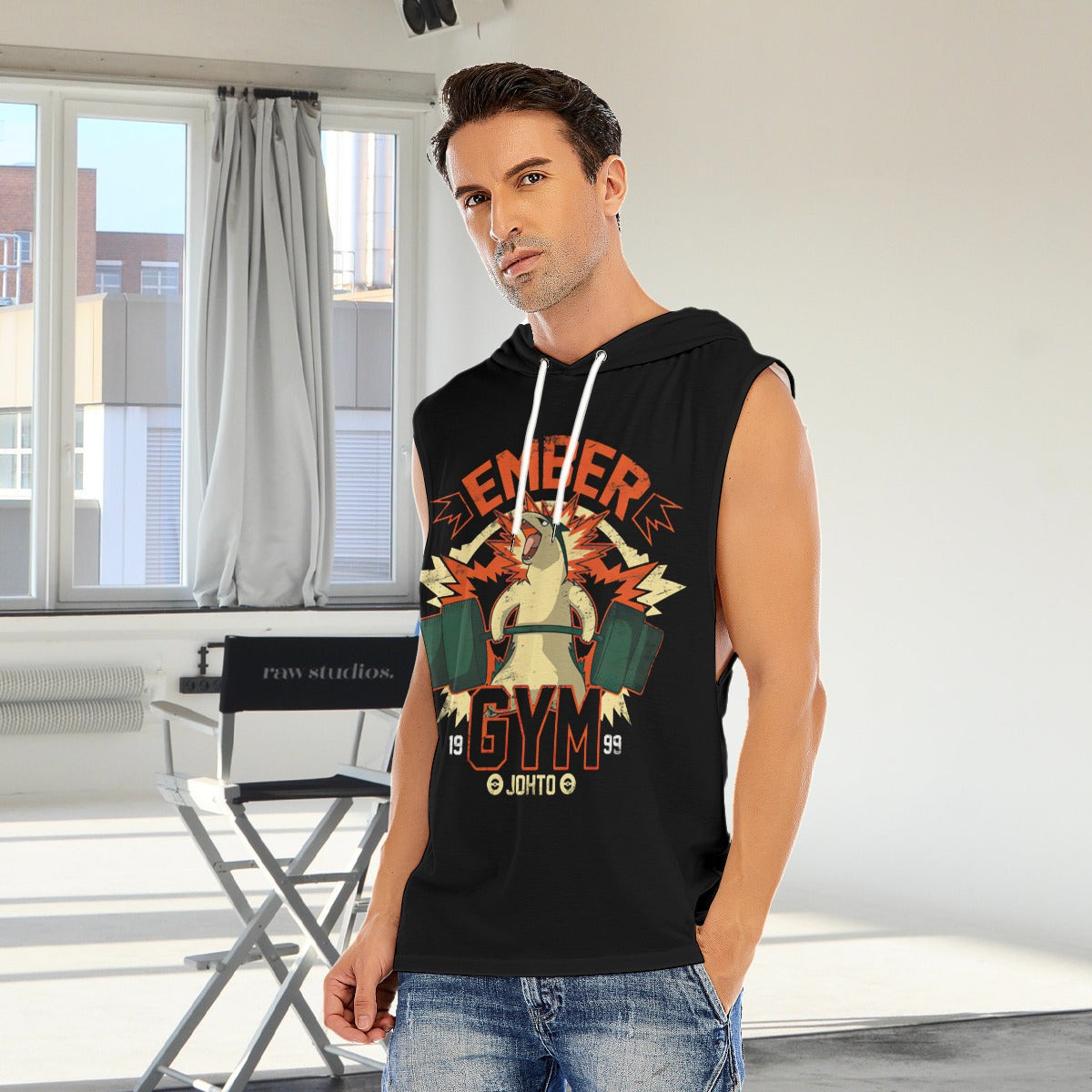 Ember Gym Custom Men's Hooded Tank Top