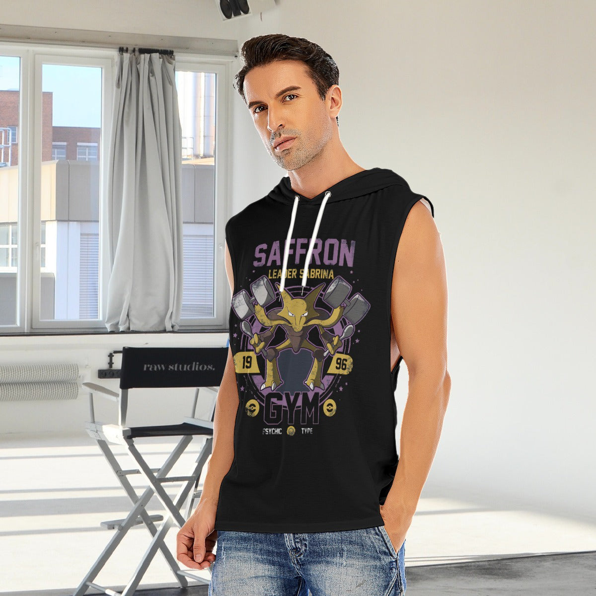 Saffron Gym Custom Men's Hooded Tank Top