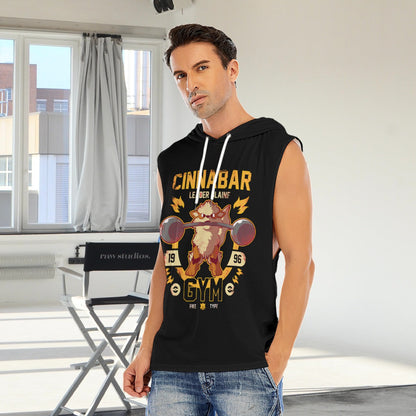 Cinabar Gym Custom Men's Hooded Tank Top