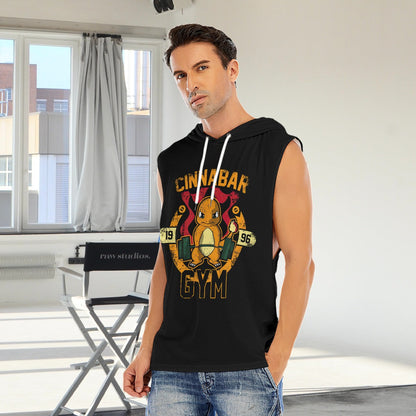 Cinabar Gym Custom Men's Hooded Tank Top