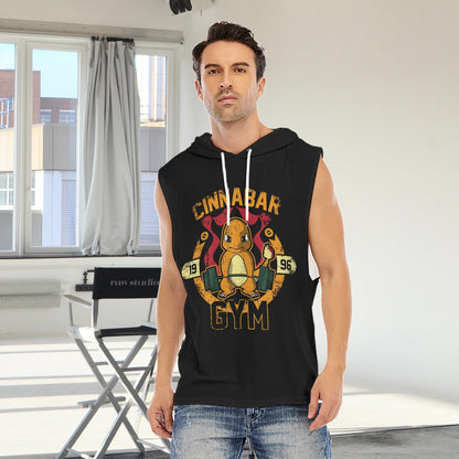 Cinabar Gym Custom Men's Hooded Tank Top