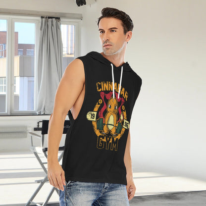 Cinabar Gym Custom Men's Hooded Tank Top