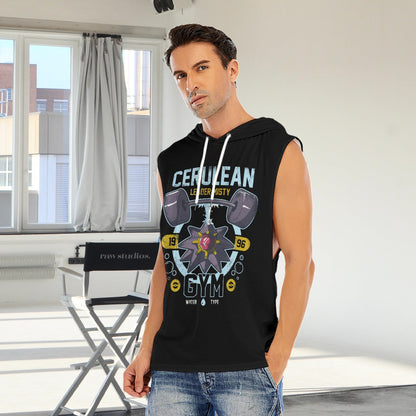 Cerulean Gym Custom Men's Hooded Tank Top