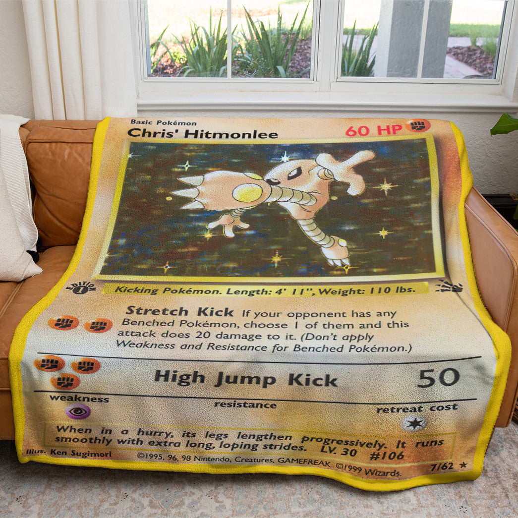 Hitmonlee Custom 2-Side Printed Thicken Soft Blanket