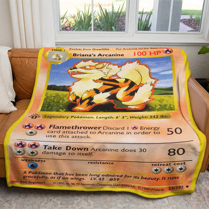 Arcanine Base Set Custom 2-Side Printed Thicken Soft Blanket