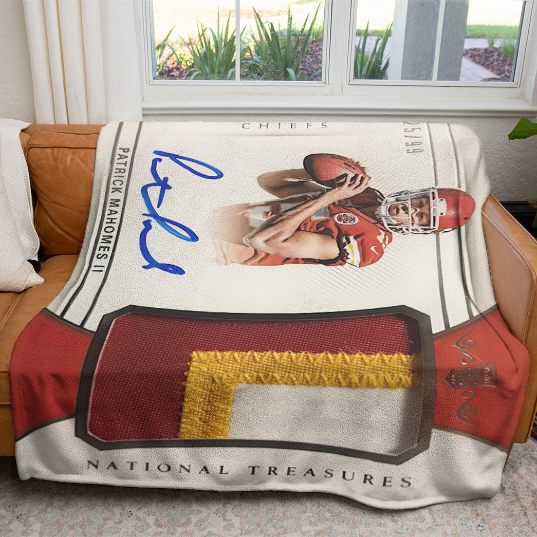 Patrick Mahomes Custom 2-Side Printed Thicken Soft Blanket