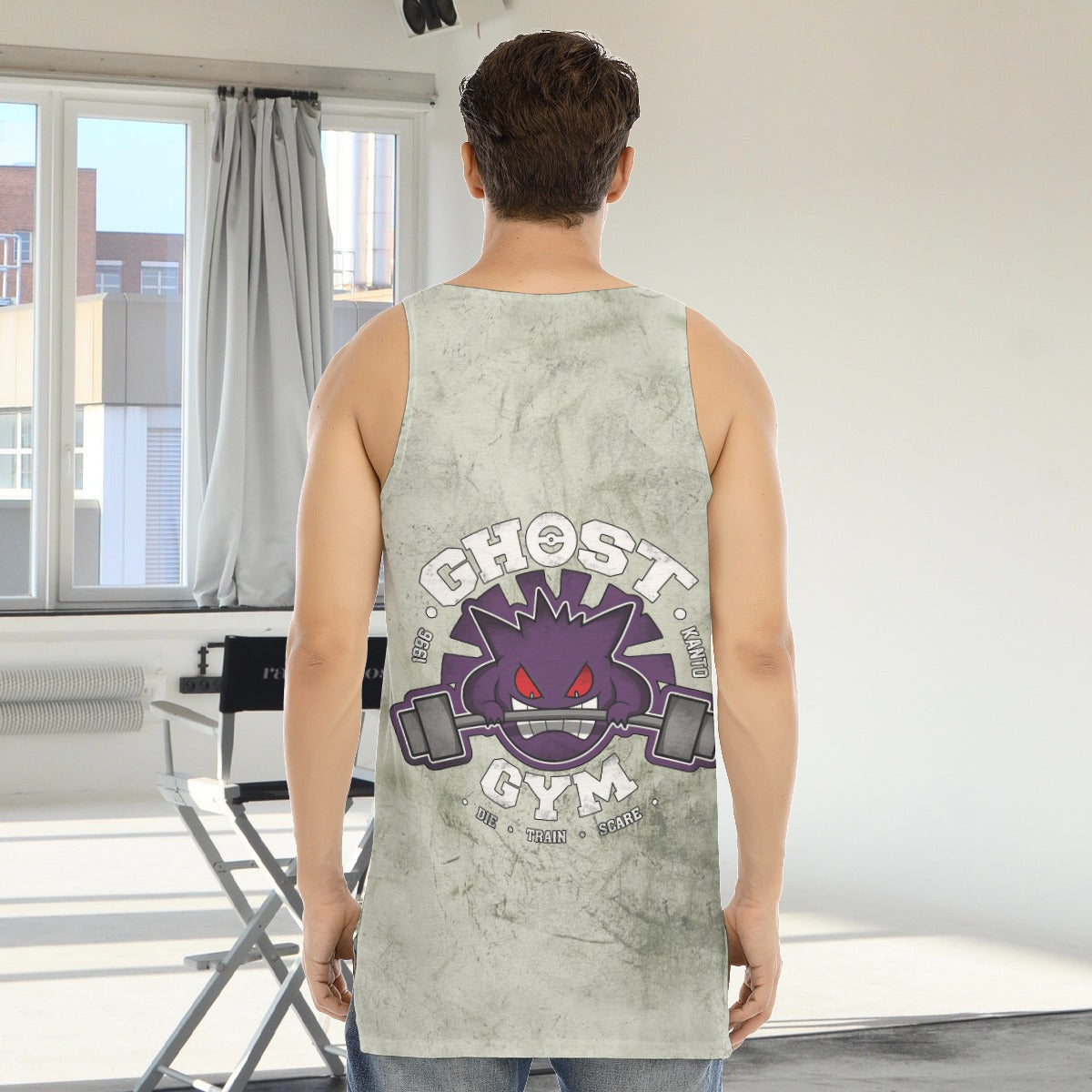 Gengar Ghost Gym Blast Texture Fern Custom Tank Top