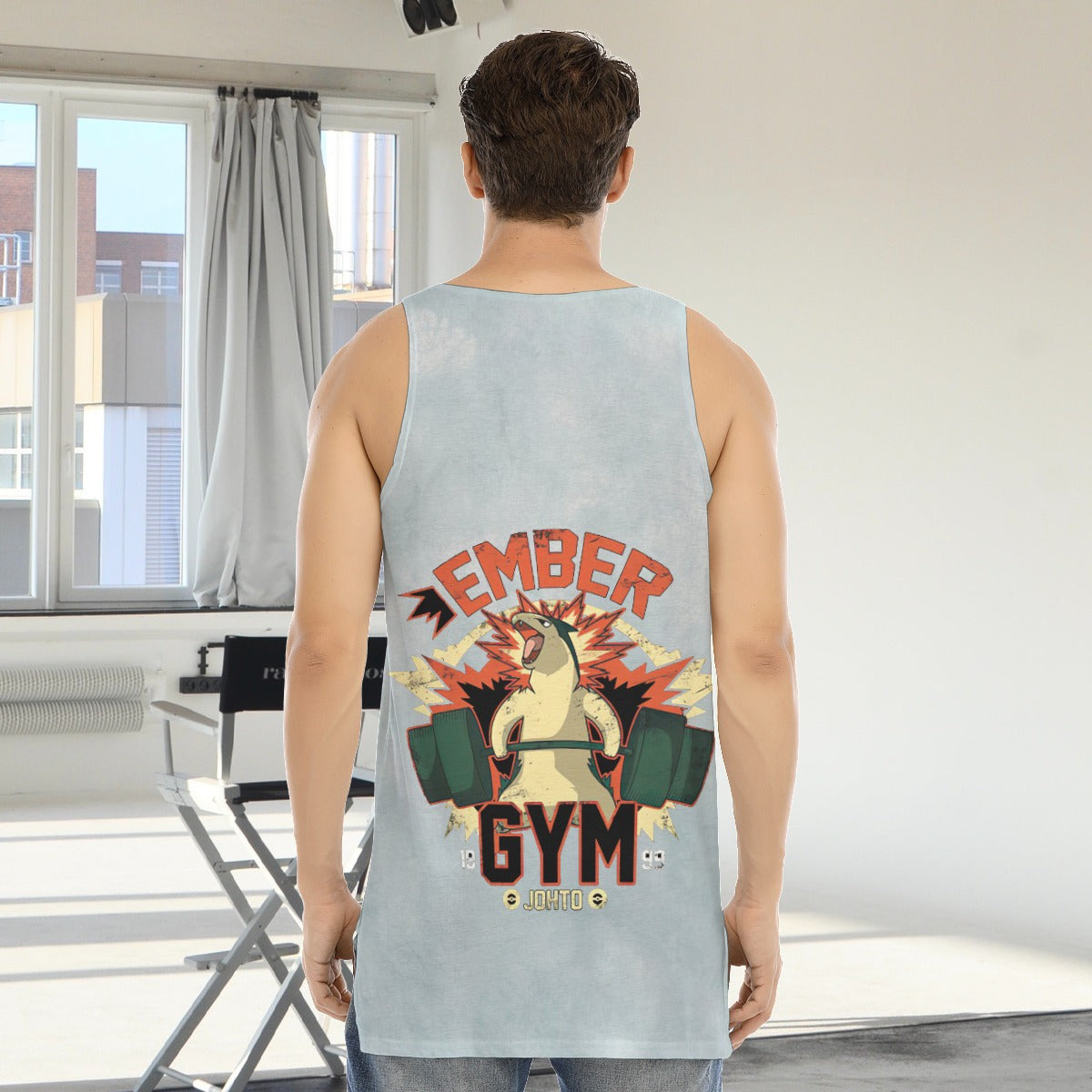 Typhlosion Ember Gym Blast Texture Ocean Custom Tank Top