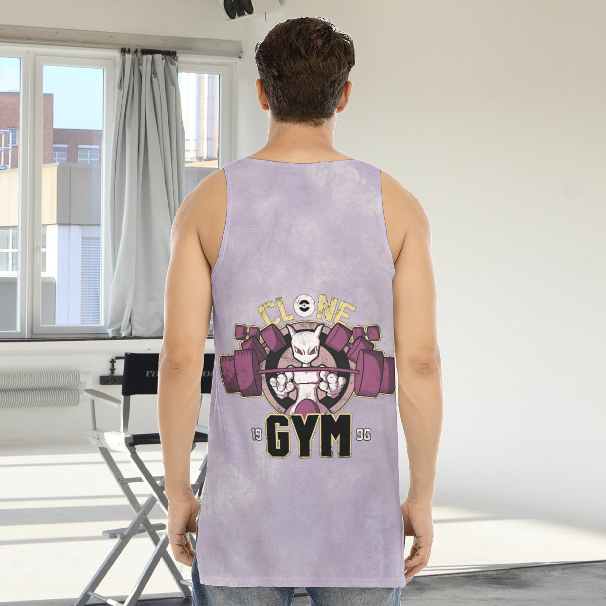 Mewtwo Clone Gym Blast Texture Amethyst Custom Tank Top