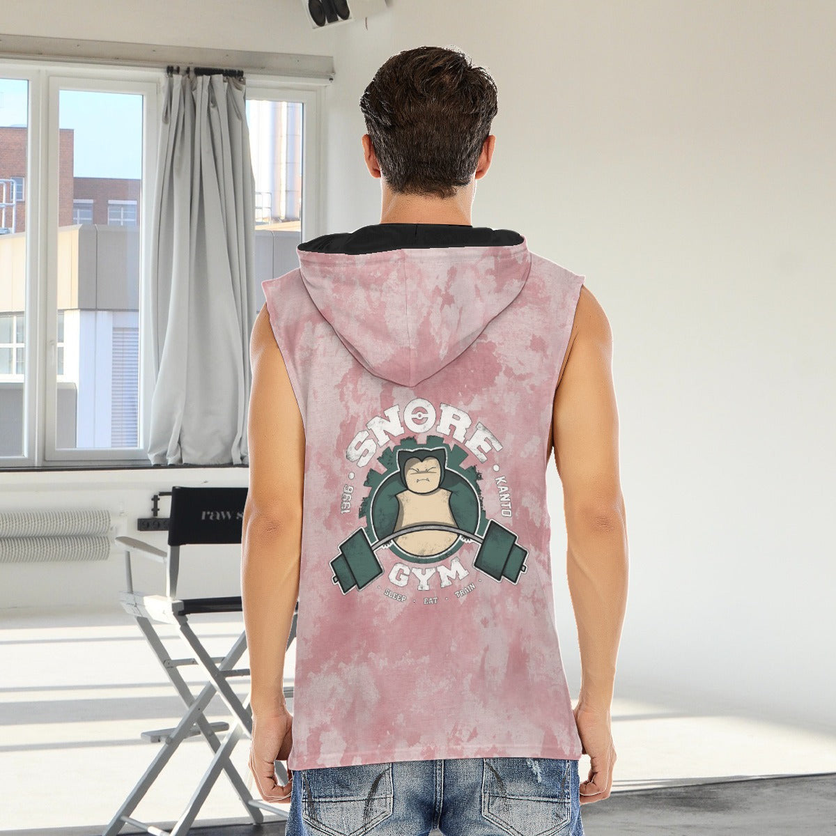 Snorlax Snore Gym Blast Texture Clay Custom Hooded Tank Top