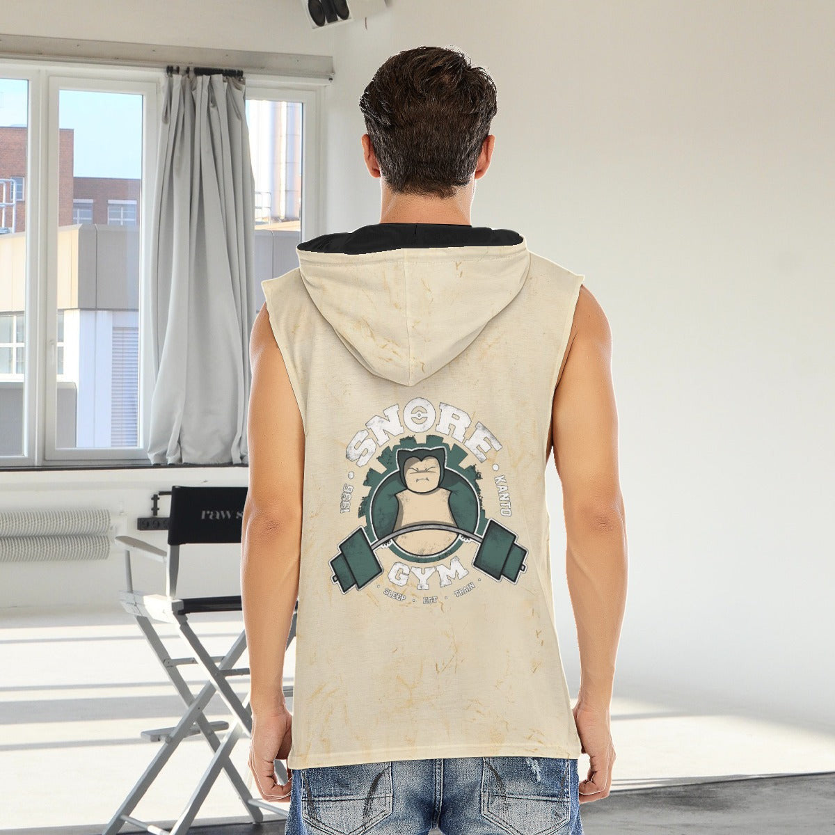 Snorlax Snore Gym Blast Texture Citrine Hooded Tank Top