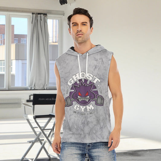 Gengar Ghost Gym Blast Texture Smoke Custom Hooded Tank Top