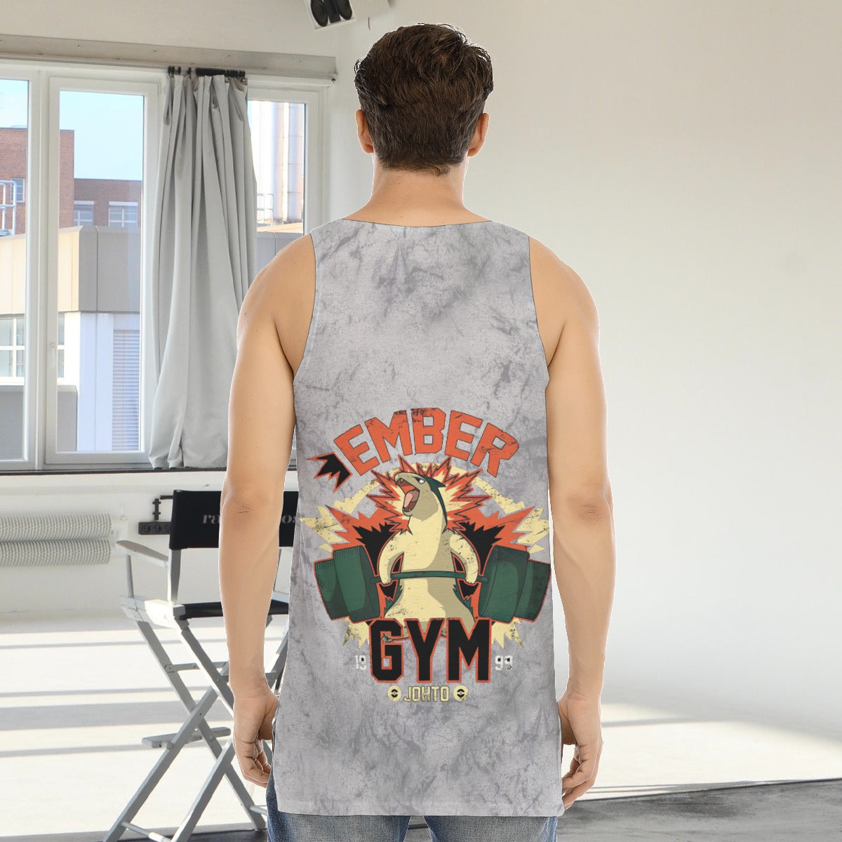 Typhlosion Ember Gym Blast Texture Smoke Custom Tank Top