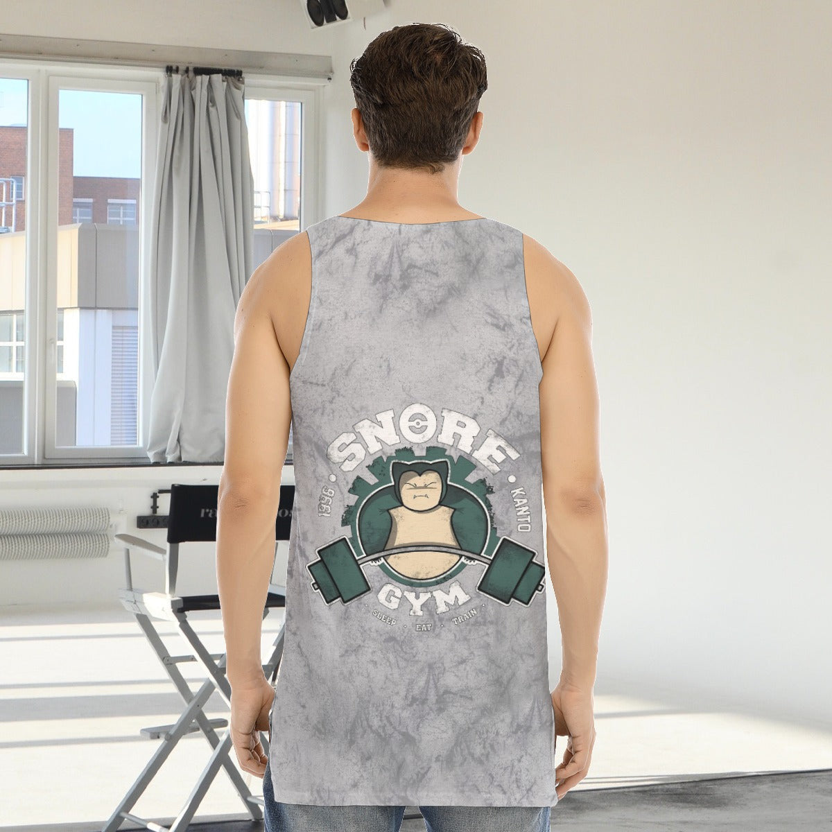 Snorlax Snore Gym Blast Texture Smoke Custom Tank Top