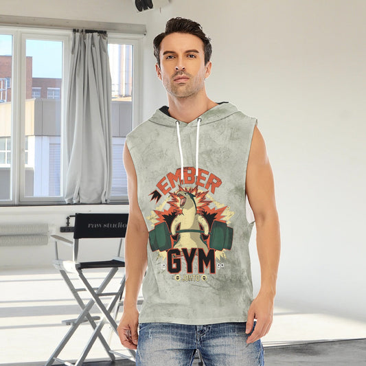 Typhlosion Ember Gym Blast Texture Fern Custom Hooded Tank Top