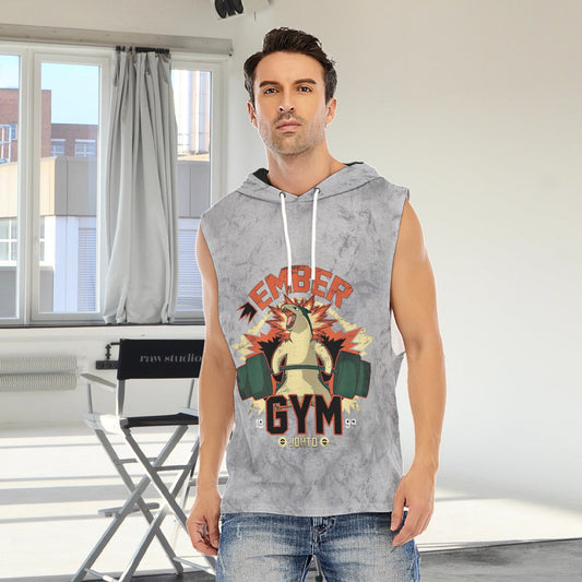 Typhlosion Ember Gym Blast Texture Smoke Custom Hooded Tank Top