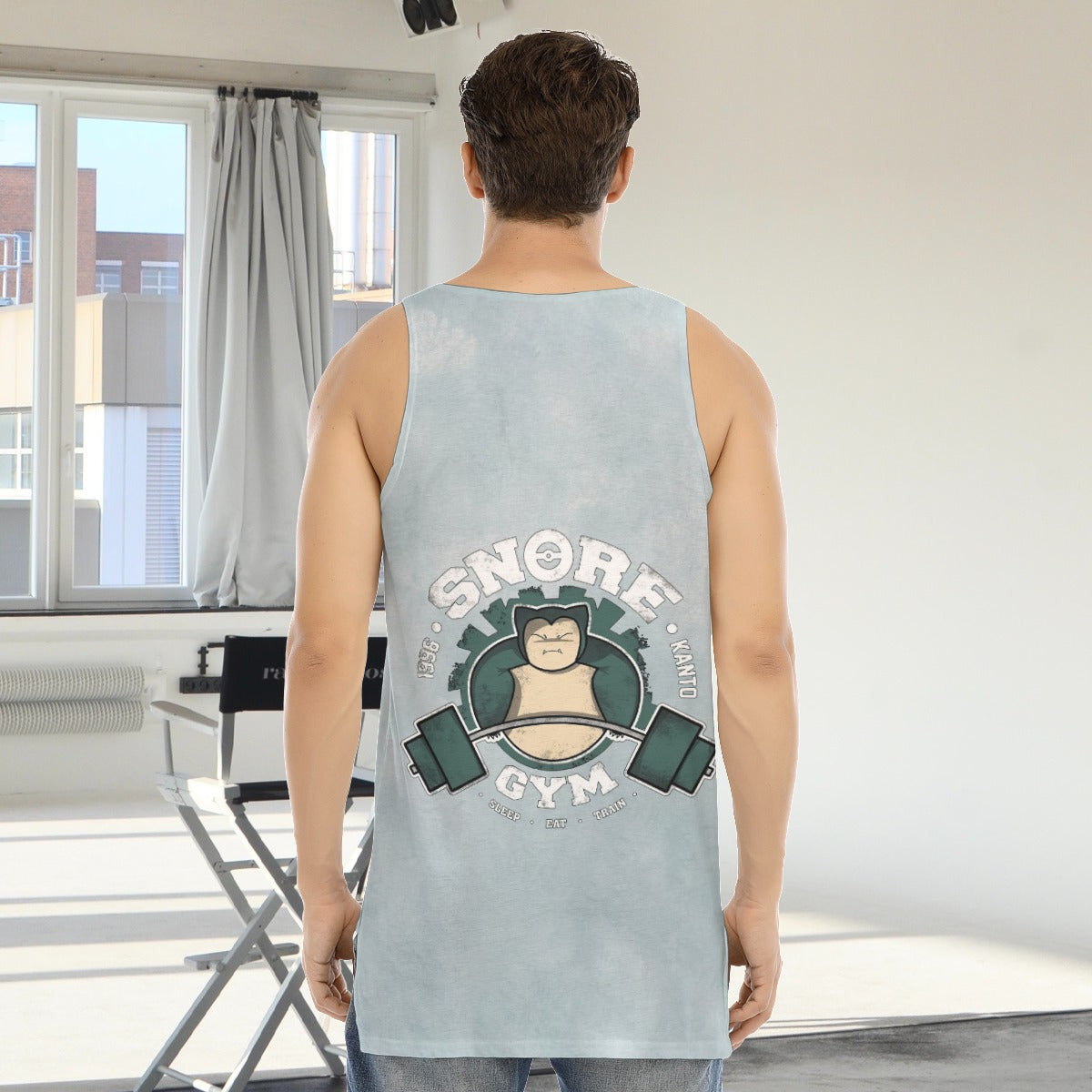 Snorlax Snore Gym Blast Texture Ocean Custom Tank Top