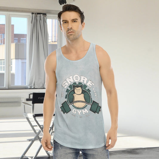 Snorlax Snore Gym Blast Texture Ocean Custom Tank Top