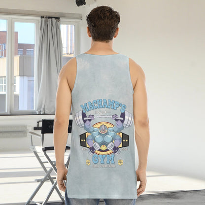 Machamp Gym Blue Blast Texture Ocean Custom Tank Top