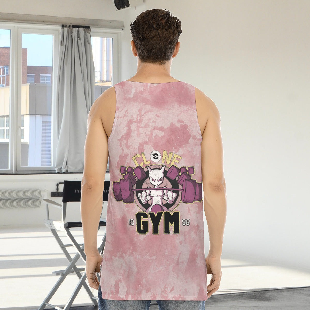 Mewtwo Clone Gym Blast Texture Clay Custom Tank Top