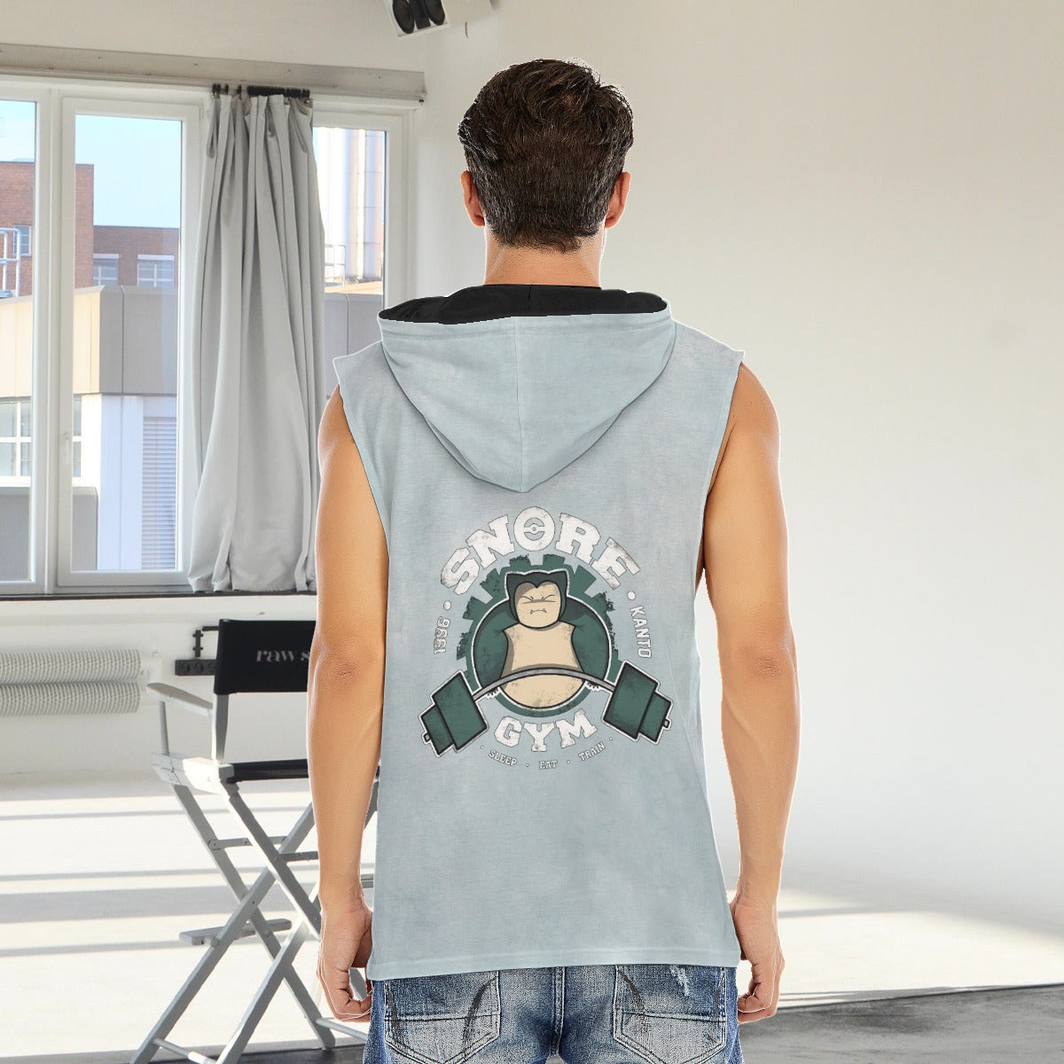 Snorlax Snore Gym Blast Texture Ocean Custom Hooded Tank Top