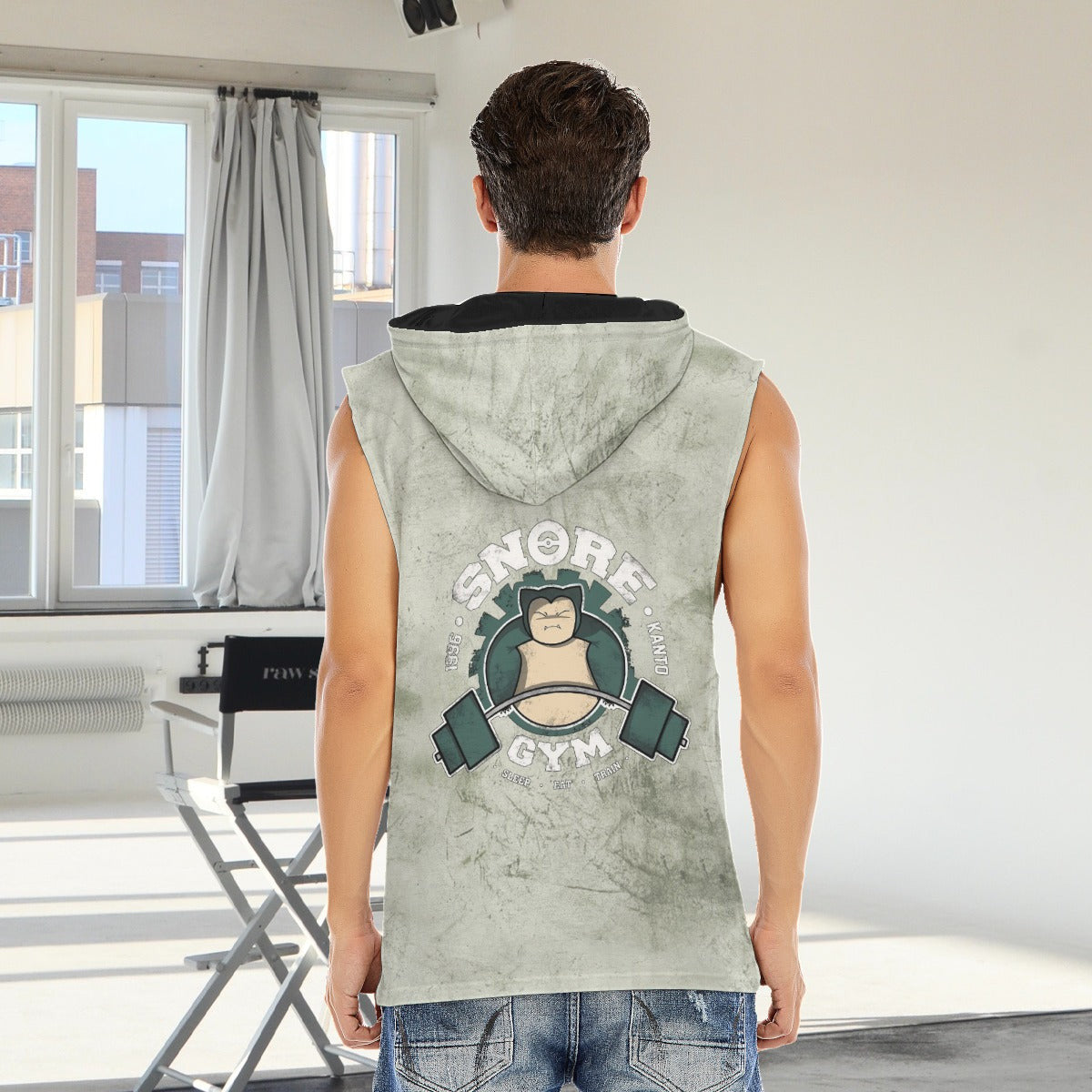 Snorlax Snore Gym Blast Texture Fern Custom Hooded Tank Top