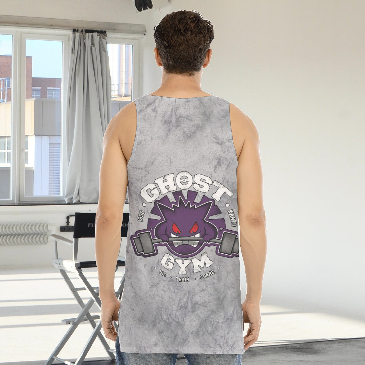 Gengar Ghost Gym Blast Texture Smoke Custom Tank Top