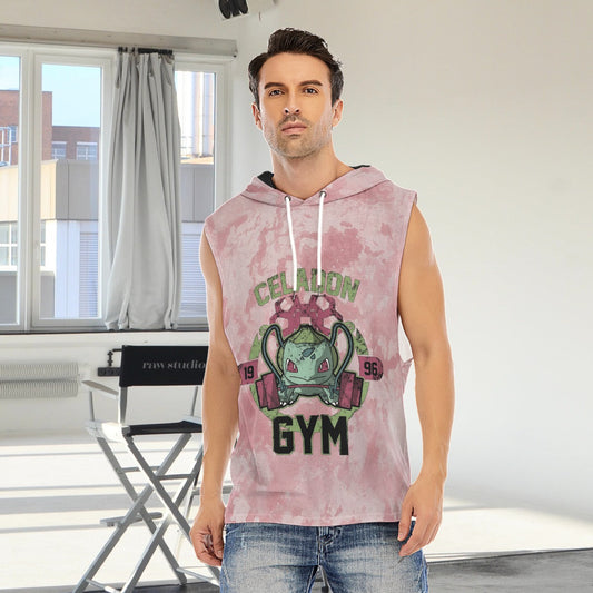 Bulbasaur Celadon Gym Blast Texture Clay Custom Hooded Tank Top