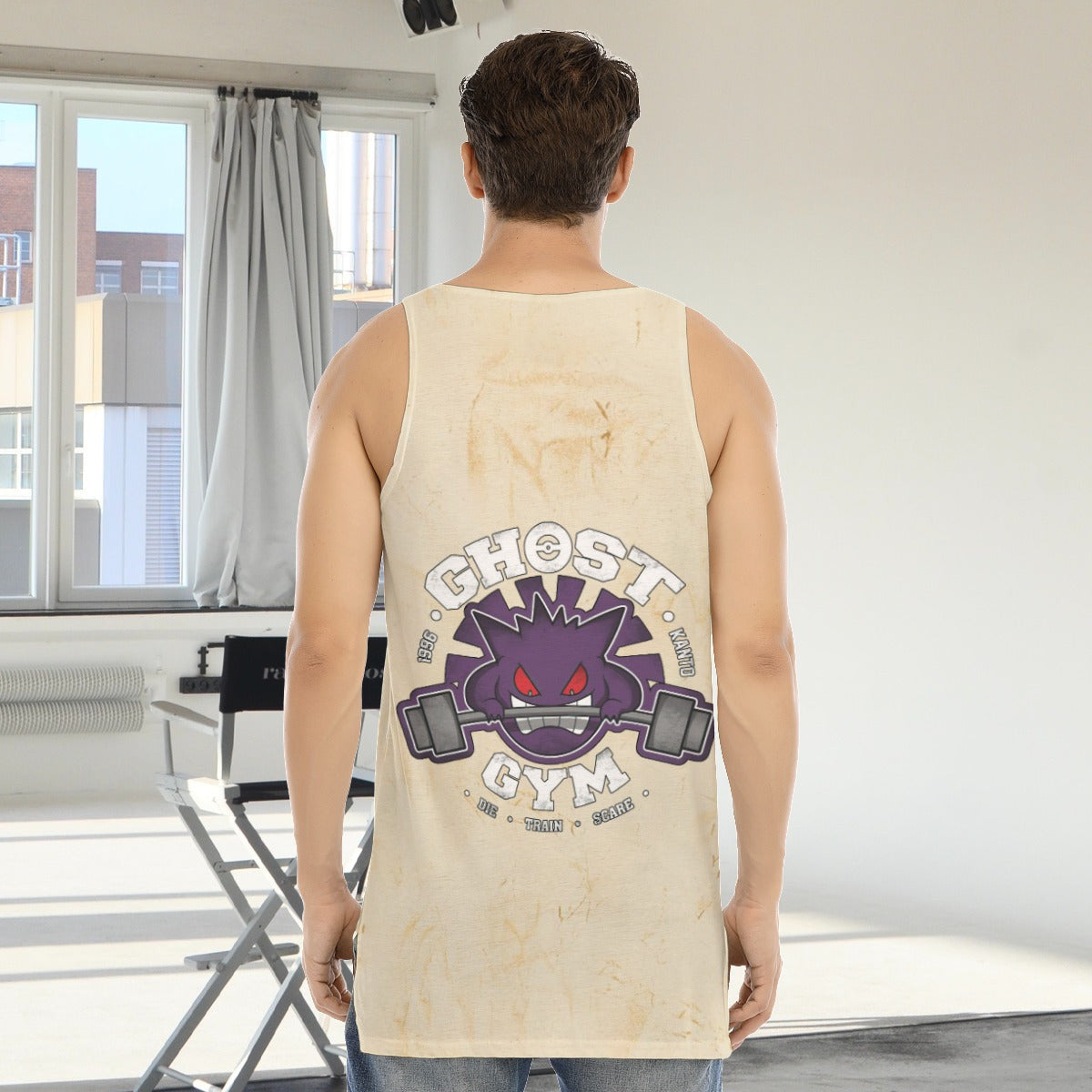 Gengar Ghost Gym Blast Texture Citrine Custom Tank Top