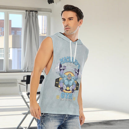 Machamp Gym Blue Blast Texture Ocean Custom Hooded Tank Top