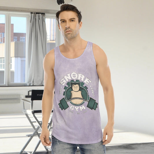 Snorlax Snore Gym Blast Texture Amethyst Custom Tank Top